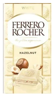 Шоколад Ferrero Rocher, белый с лесным орехом, 90 г х 3 шт