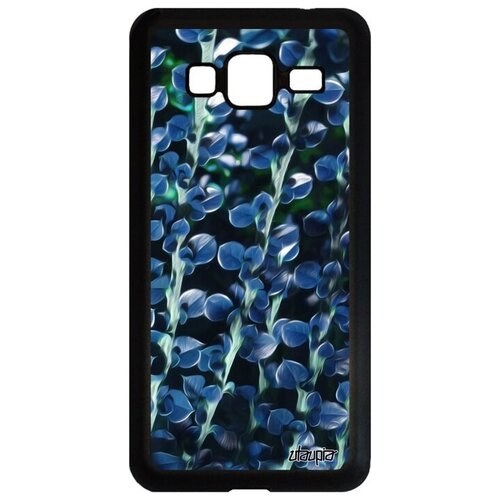 фото Противоударный чехол на смартфон // samsung galaxy j3 2016 // "ветви" побег листья, utaupia, голубой