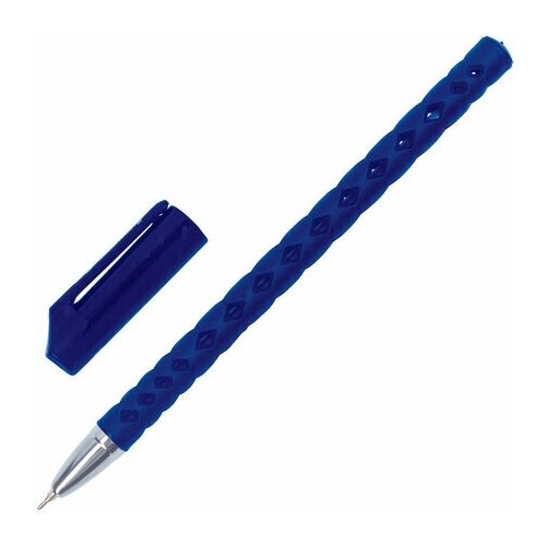 Ручка шариковая масляная BRAUBERG Orient, синяя, корпус синий, узел 0,7 мм, линия письма 0,35 мм, 142999, 12 штук