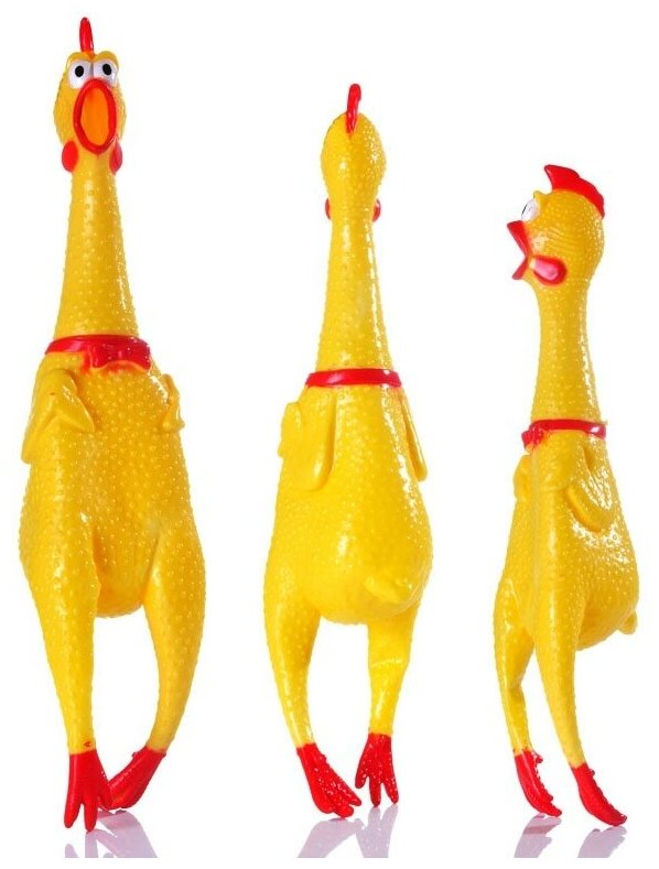 Игрушка резиновая TailsTime "Пищащая курица" для собак, 29 см