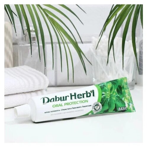 Зубная паста Dabur Herb’l Базилик, 150 мл dabur toothpaste miswack herbal 6 oz 170 g