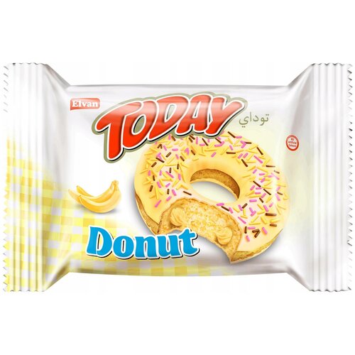 Пончик Today Donut banana (50 гр) В упаковке 24 шт.