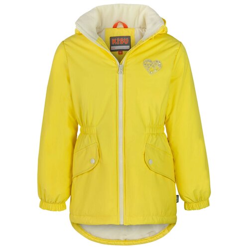 фото Куртка kisu демисезонная, размер 116, желтый