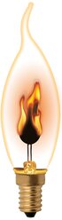 Лампа декоративная с типом свечения "эффект пламени" Uniel IL-N-CW35-3/RED-FLAME/E14/CL
