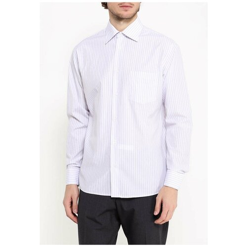 фото Рубашка мужская длинный рукав casino c171/1/6644/z, полуприталенный силуэт / regular fit, цвет белый, рост 174-184, размер ворота 39