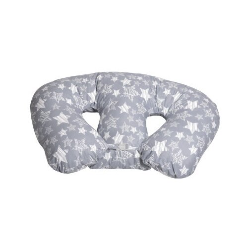 Подушка для беременных yutSon Подушка для кормления двойни,наполнение комфорель, звезды на сером