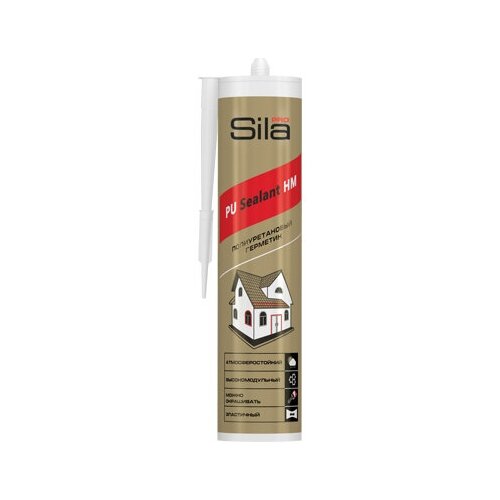 SILA PRO PU Sealant HM WHITE, герметик полиуретан. высокомод., белый RAL 9010, 300 мл SLPUSW300