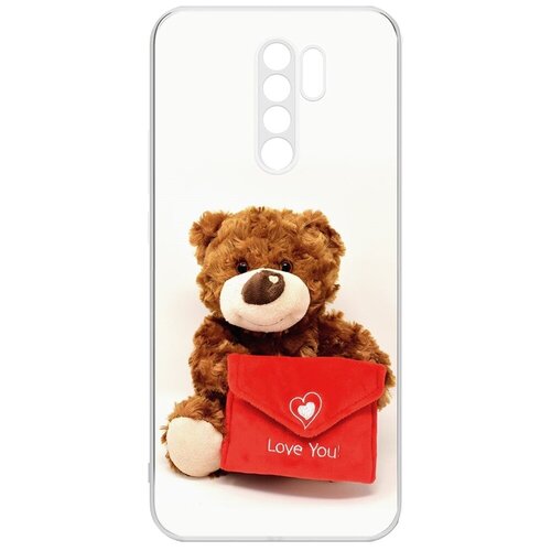 Чехол-накладка Krutoff Clear Case Женский день - Медвежонок тебя любит для Xiaomi Redmi 9 чехол накладка krutoff clear case женский день медвежонок тебя любит для xiaomi redmi note 8t