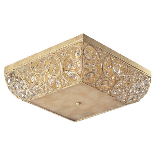 Люстра с хрусталем, L7505/4C QI. Размер стороны 34 см, высота 15 см. Ламп 4хE14