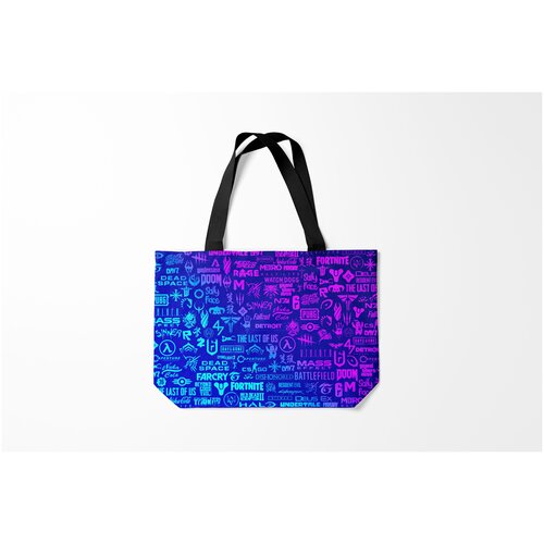 фото Сумка-шоппер / 46х35 см / геймерам / devil may cry логотипы игр burnettie