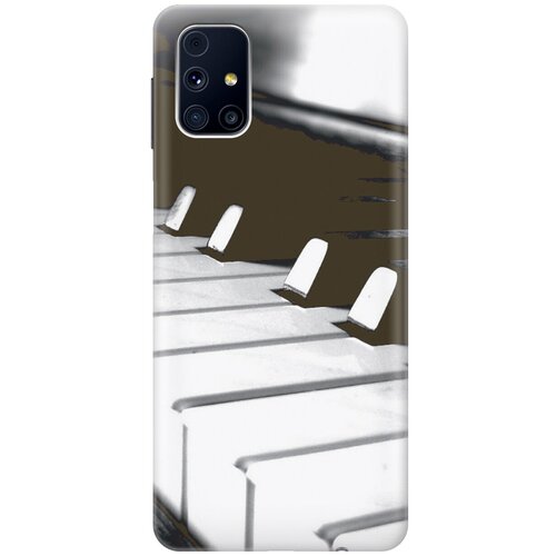 фото Силиконовый чехол на samsung galaxy m31s / самсунг м31 эс с принтом "черно-белые клавиши gosso