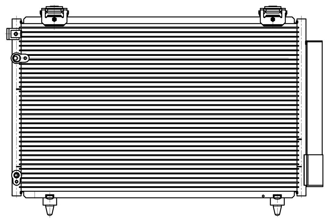 Радиатор кондиционера Avensis (03-) 1.6/1.8i/2.0D LUZAR