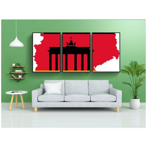 фото Набор модулных постеров для интерьера "границы, бранденбургские ворота, страна" 60x90 см. в тубусе, без рамки lotsprints