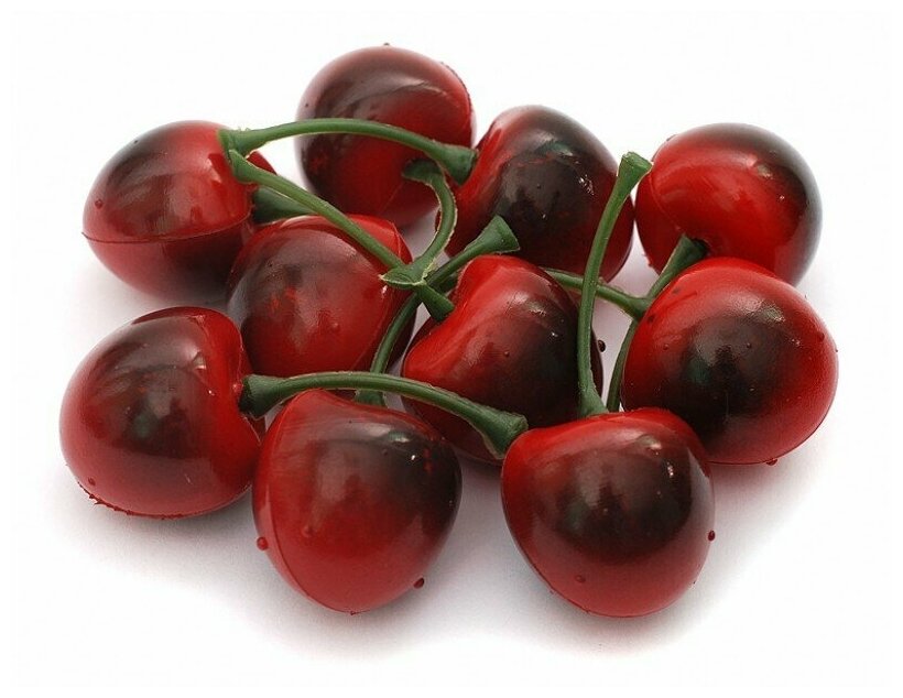 4600-SB Искусственные ягоды черешни 2.5 см. 10 шт. красный
