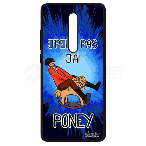 фото Красивый чехол на телефон // xiaomi mi 9t pro // "не могу - у меня пони!" шутка комикс, utaupia, синий