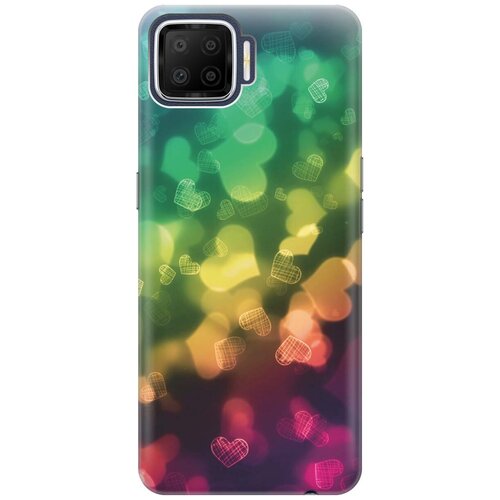 фото Re:pa чехол - накладка artcolor для oppo a73 с принтом "сердечки"