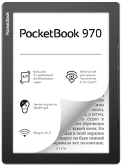 9.7" Электронная книга PocketBook 970 1200x825, E-Ink, 8 ГБ, серый