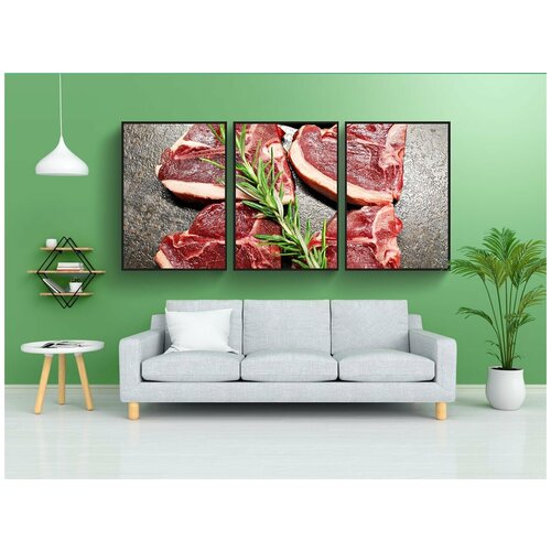 фото Набор модулных постеров для интерьера "ягненок, баранина, плоть" 60x90 см. в тубусе, без рамки lotsprints