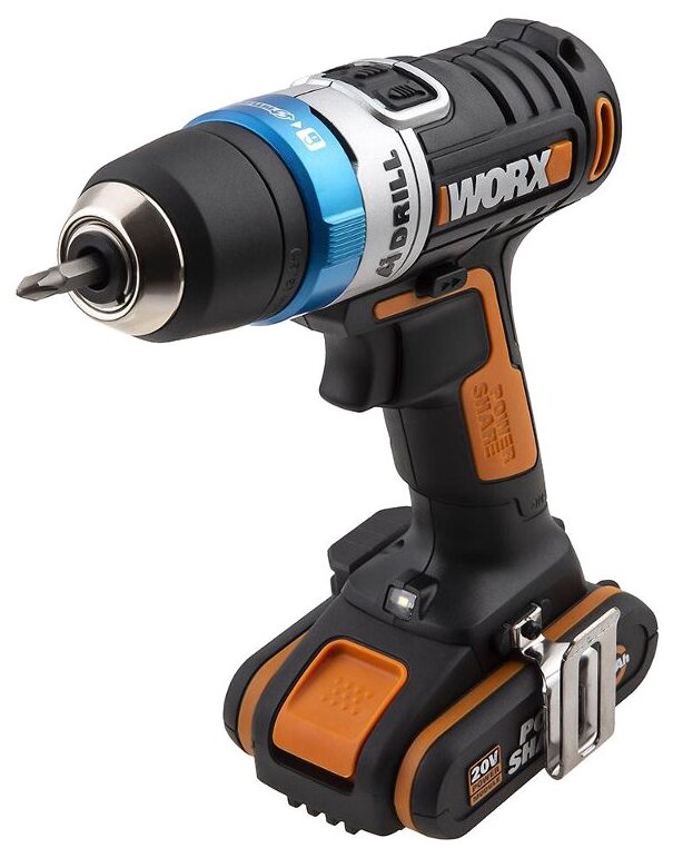 Дрель-шуруповерт аккумуляторная WORX AiDrill WX178.1, 20В, 2Ач x2, кейс