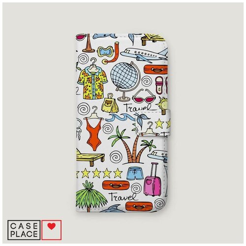 фото Чехол-книжка samsung galaxy j8 путешествия фон 16 book case place