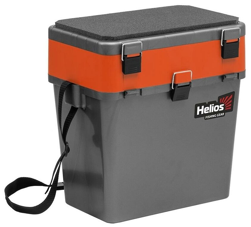Ящик рыболовный зимний серый/оранжевый (HS-IB-19-GO) Helios