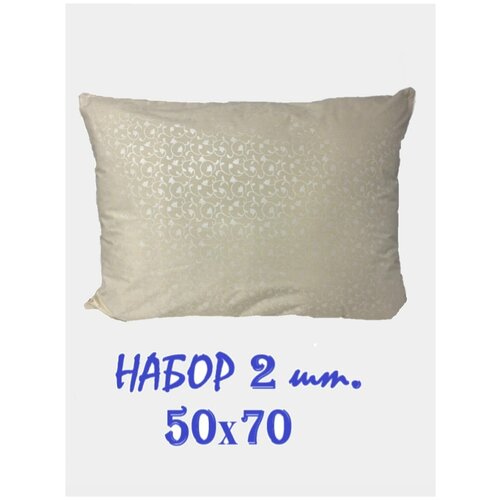 Наперник 2 шт. Valdi, 50х70 см, Тиковая ткань, на молнии с кантом. Желтый вензель