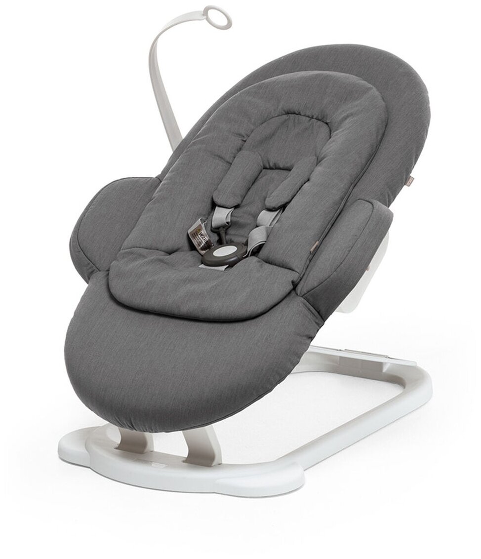 Шезлонг Stokke STEPS BOUNCER White Deep Grey 350111