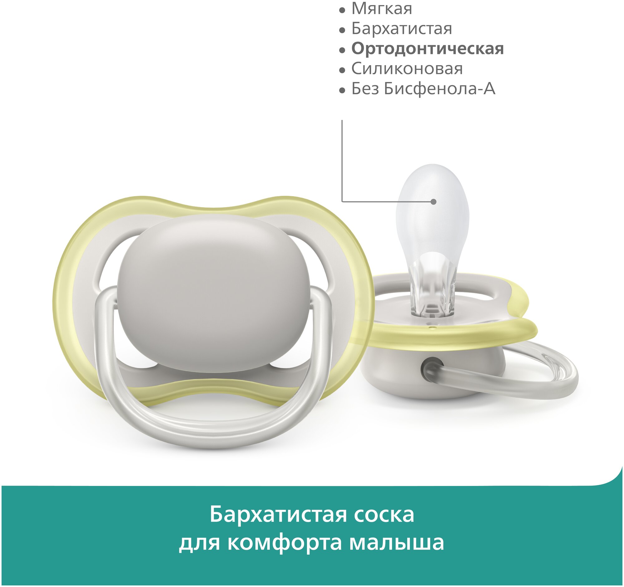 Соска-пустышка силиконовая ортодонтическая с футляром 0-6мес Ultra Air Philips Avent 2шт (SCF085/15) Philips Consumer Lifestyle B.V. - фото №13