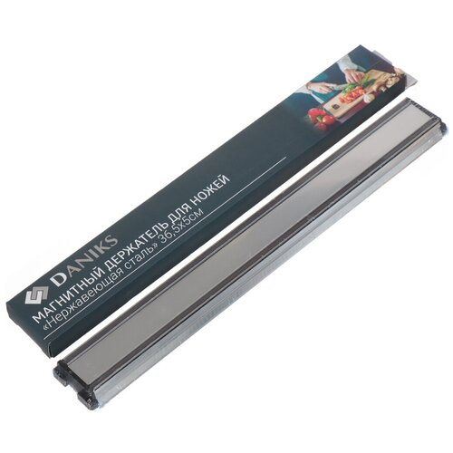фото Магнитный держатель для ножей нержавеющая сталь, 36.5х5 см, daniks, yw- m3