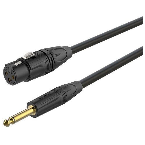 инструментальный кабель 6 3 jack belsis pro 3 метра для звуковой карты гитары и других электромузыкальных инструментов bw2603 Кабель аудио 1xJack - 1xXLR Roxtone GMXJ210/10 10.0m