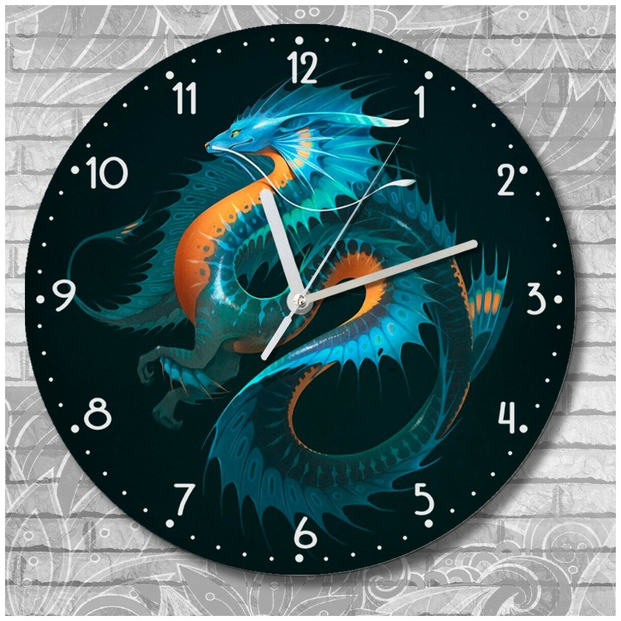 Настенные часы УФ фэнтези дракон - 3112
