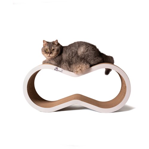 Когтеточка из картона, лежанка Манюня Tap it four dark blue 74x34x20 см.