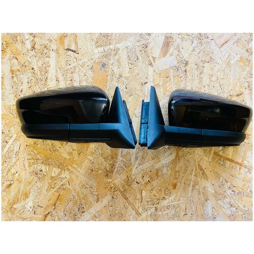 Зеркала бокового вида в стиле Гранта на ваз 2104, 2105, 2107. Чёрный лак без поворота(большая обзорность).
