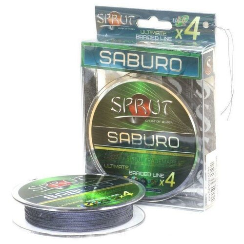 Леска плетеная SPRUT Saburo Soft Ultimate X 4 Space Gray 0.20 95м