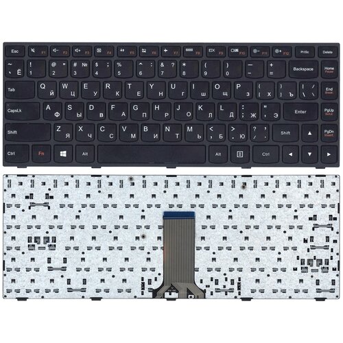 Клавиатура для ноутбука Lenovo Flex 2-14 G40-30 G40-70 черная с черной рамкой без подсветки 82000₽