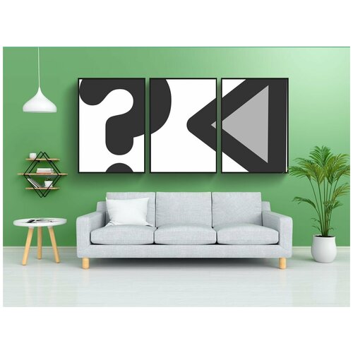 фото Набор модулных постеров для интерьера "предварительный просмотр, вопрос, символ" 60x90 см. в тубусе, без рамки lotsprints