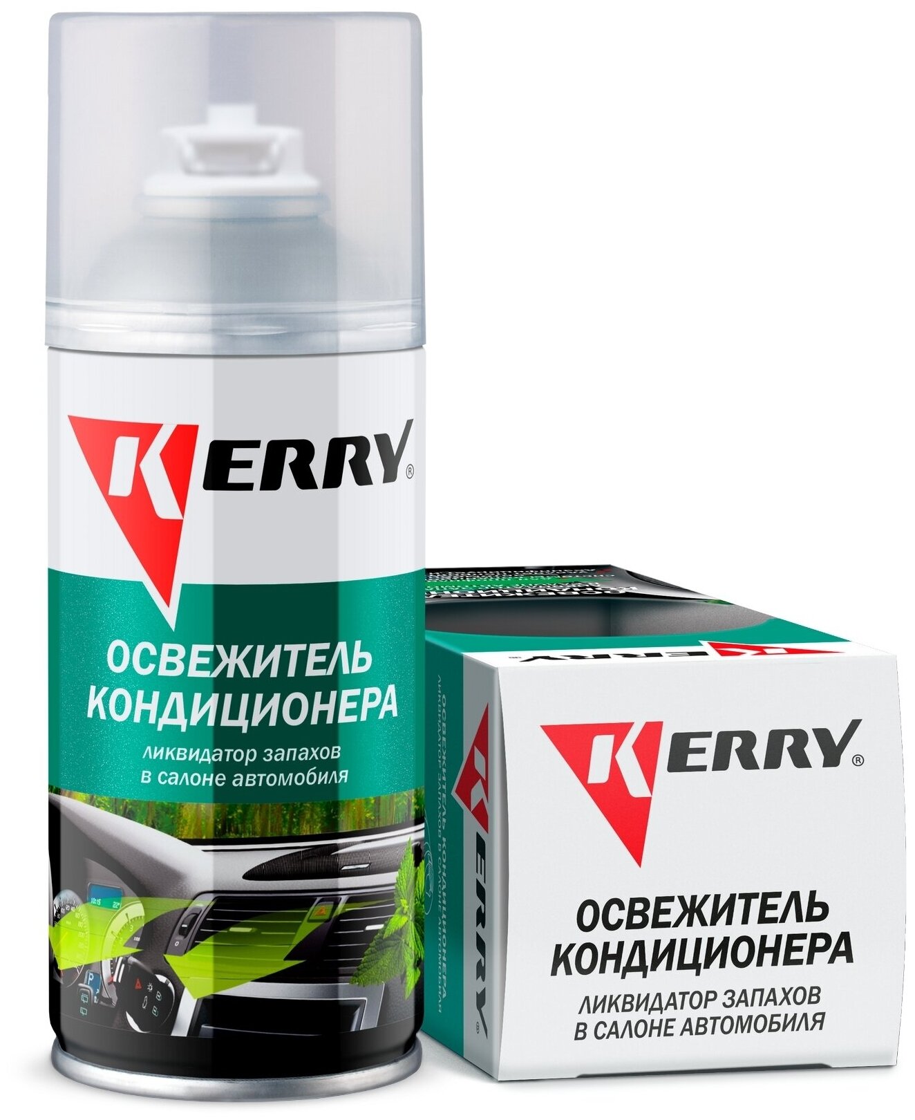 Очиститель кондиционера автомобиля KERRY 210 мл (шашка для кондиционера ликвидатор запахов в салоне автомобиля очиститель кондиционера) KR-917