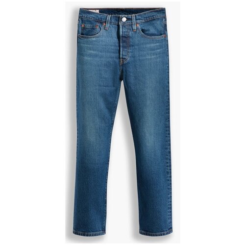 Джинсы зауженные Levi's, размер 29/30, синий бежевые джинсы прямого кроя pull