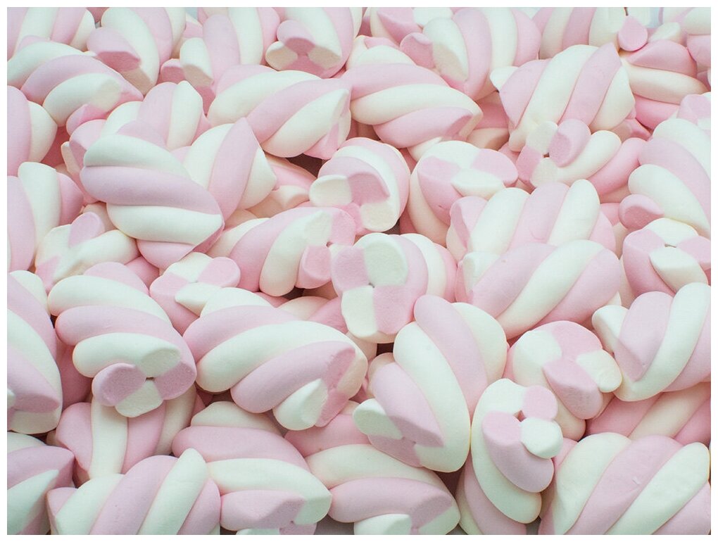 Суфле "Косички бело-розовые со вкусом ванили" 1кг AGOSTINO BULGARI/Италия
