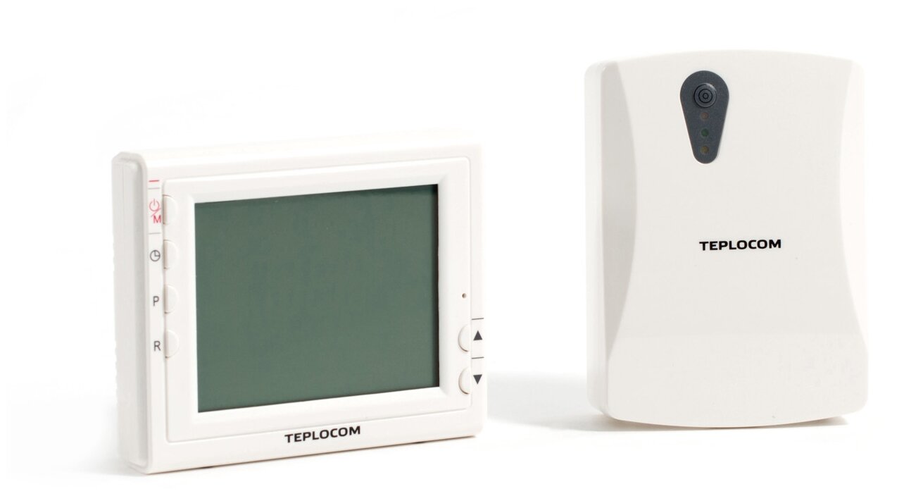 Термостат комнатный Teplocom TS-Prog-2AA/3A-RF, беспроводной, прогр., реле 250В, 3А