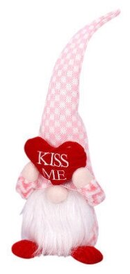 Мягкая игрушка влюбленного домовенка Kiss me Fantasy Earth / День Святого Валентина / 14 февраля / Гномик