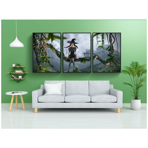 фото Набор модулных постеров для интерьера "фантазия, природа, лиана" 60x90 см. в тубусе, без рамки lotsprints