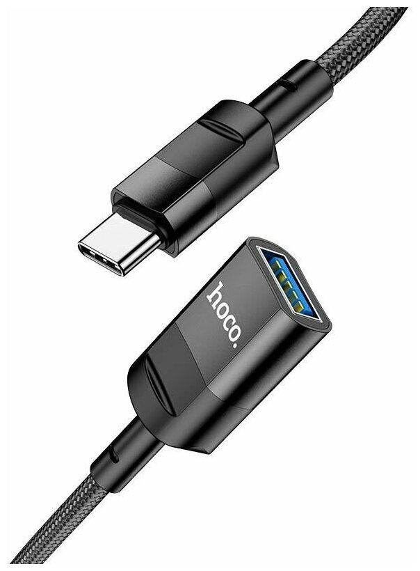 HOCO / Адаптер переходник с Type-C USB на USB 3.0 U107 1.2m черный