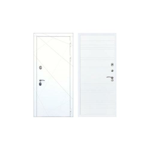 Дверь входная (стальная, металлическая) Rex 13 Белый Line 