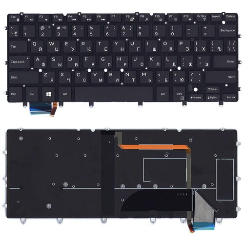 Клавиатура для ноутбука Dell XPS 13 9343 черная с подсветкой 1617₽