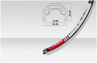 Обод 24 MD-20 32H алюминиевый черный