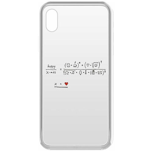 Чехол-накладка Krutoff Clear Case Праздничная формула для iPhone XR чехол накладка krutoff soft case сушки для iphone xr черный