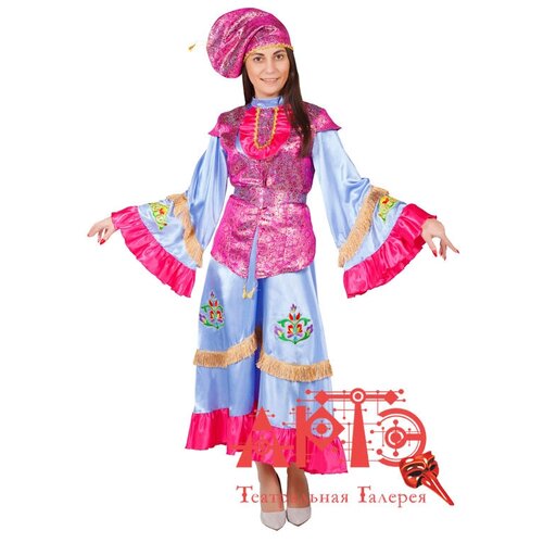 костюм национальный татарский женский 44 46 Костюм Татарка (Цв: Розовый-Голубой Размер: 42)