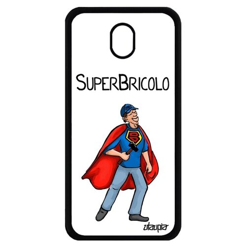 фото Противоударный чехол на смартфон // samsung galaxy j7 2017 // "супермастер" комичный герой, utaupia, белый