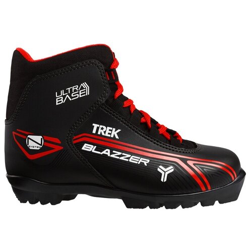 Ботинки лыжные Trek Blazzer NNN ИК, цвет чёрный, лого красный, размер 39 .